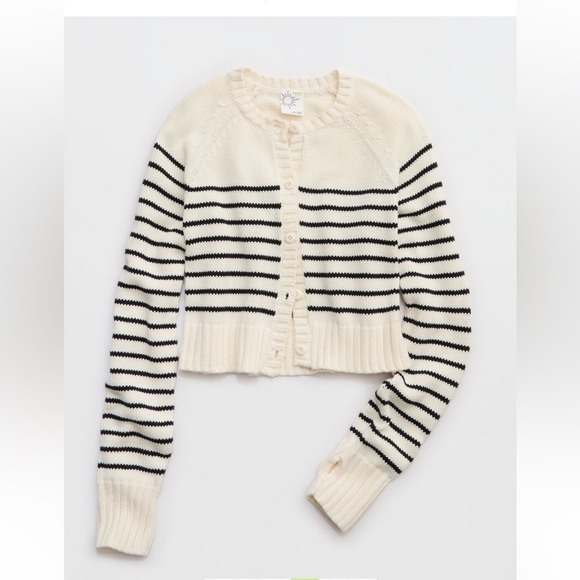 OFFLINE By Aerie Striped Cardigan Sweater size Small - Picture 2 of 10